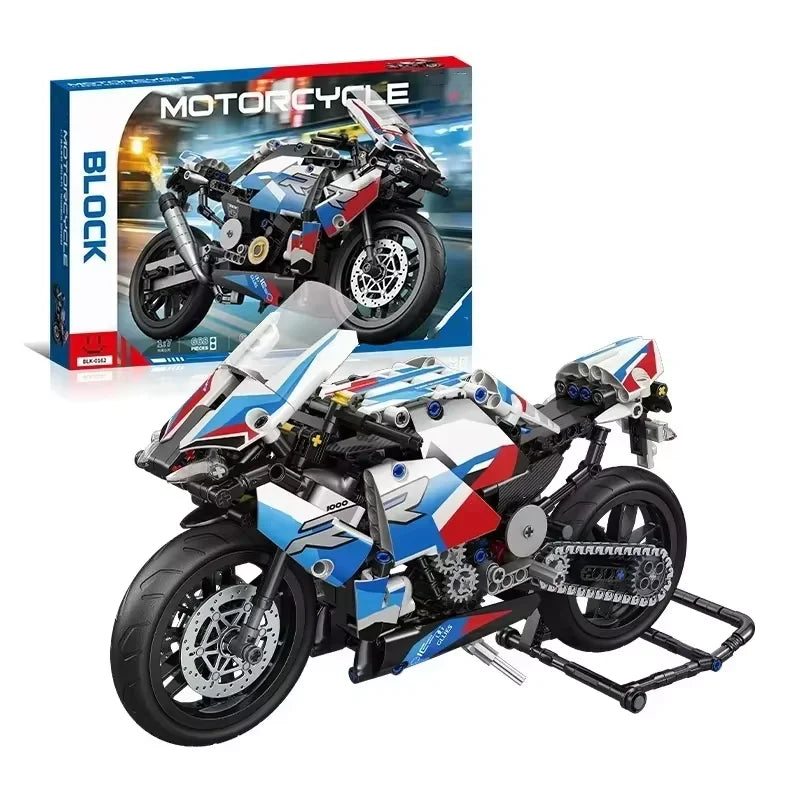 Model Simulation Building Block Motorcycle Assembly Expert Building Block Motorcycle Model Puzzle Building Block Toys Boy Gifts