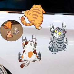 Three Cats Funny Car Sticker Cat Climbing Pet Animal Styling Stickers Car Body Decoration Creative Decals Auto Decor Accessories