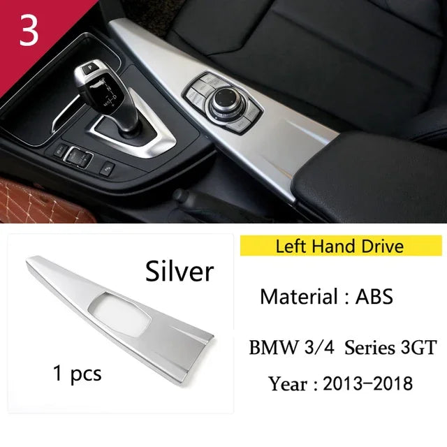 For BMW 3 4 Series F30 F31 F34 F36 Car Styling interior Buttons panel frame Decoration Cover Trim stainless steel Accessories