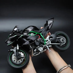 1:6 Kawasaki H2R Bootable Sprayable Dynamic Alloy Metal Diecast Motorcycle Model Sound And Light Birthday Gift Box For Boyfirend