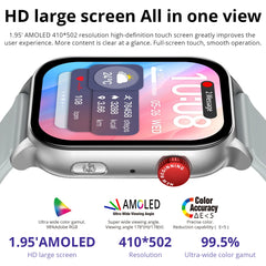 2024 COLMI P78 1.95'' HD AMOLED Smartwatch Flashlight Voice Calling 100+ Sports Modes Health Monitoring Smart Watch Men Women