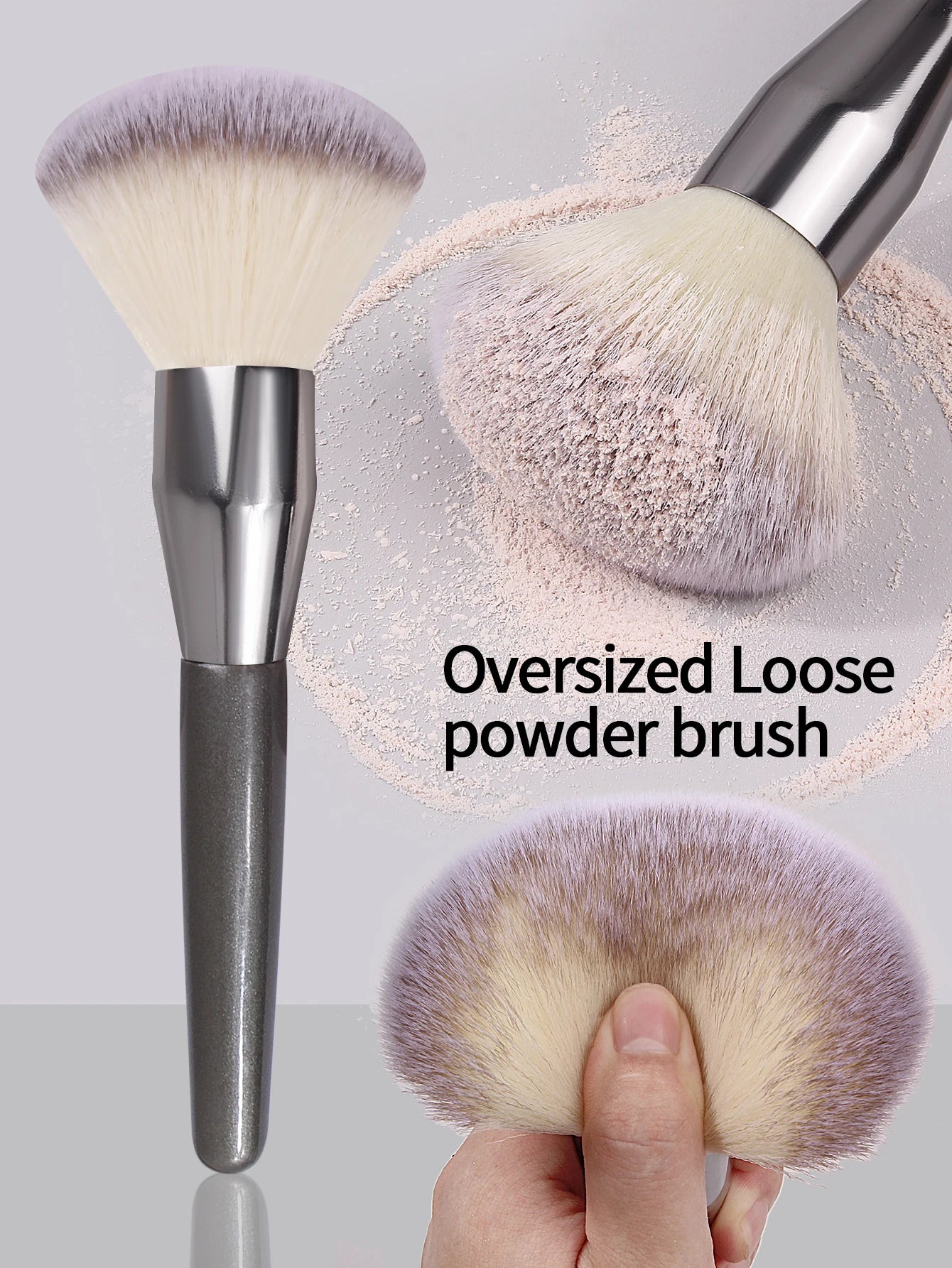 1pcs ultra large loose powder brush, high-end multifunctional setting brush for facial makeup, soft makeup brush tool