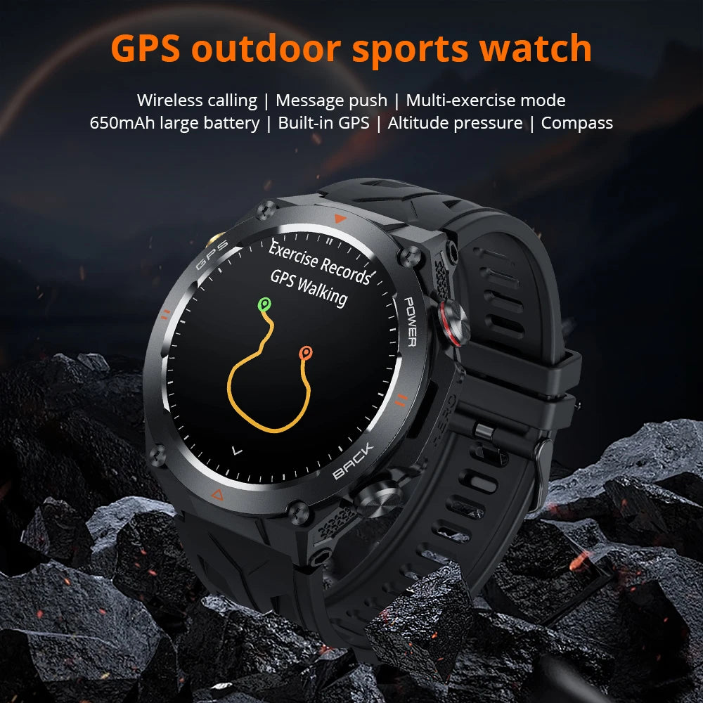 2024 COLMI V75 GPS Smart Watch 1.45" Ultra HD Display Built-in GPS & Compass Make/Receive Phone Calls Smartwatch 650mAh Battery