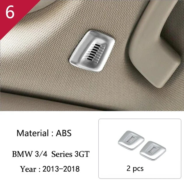 For BMW 3 4 Series F30 F31 F34 F36 Car Styling interior Buttons panel frame Decoration Cover Trim stainless steel Accessories