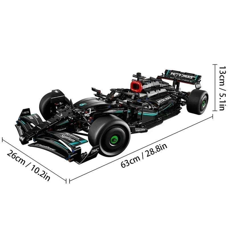 F1 W14 E Technical Compatible 42171 1:8 Sets 1642PCS Performance Building Blocks Super Race Car Assembly Model Toys for Boy Gift