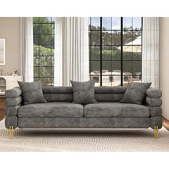 Oversized Sofa 85 inch Sofa Couch 3 Seater Comfy  Deep Seat Sofa for Living Room - Grey