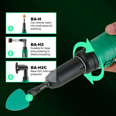 BATOCA S6 Cordless Mini Car Polisher 12V Cordless Polisher for Car Waxing 2.0Ah Buffer Polisher with Extension rod