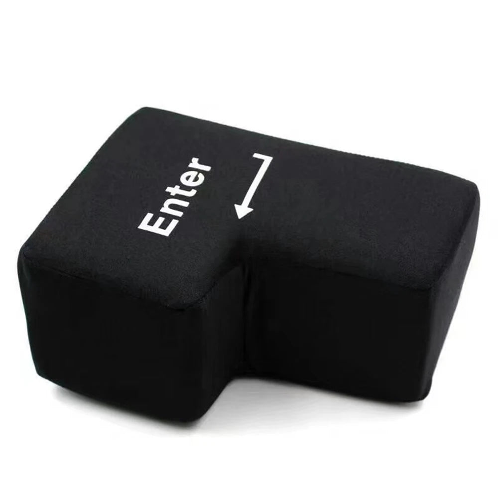 Big USB Enter Key Anti Stress Button Decompression Computer Vent Pillows Button Desktop Pillow For Programmer