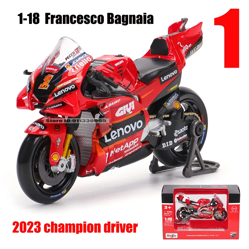 Maisto 1:18 NEW 2023 Ducati Lenovo Team  #1 Bagnaia Champion Moto GP Racing casting alloy motorcycle Model collection gift toy