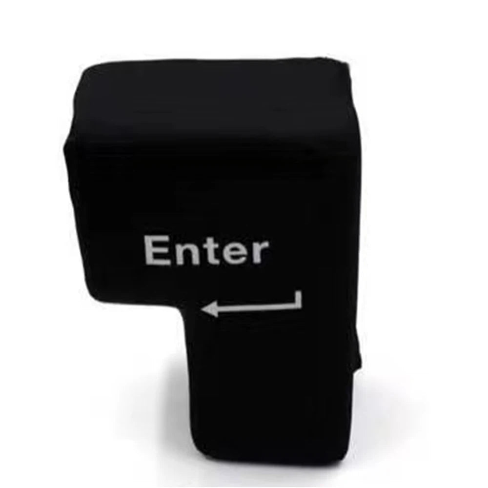 Big USB Enter Key Anti Stress Button Decompression Computer Vent Pillows Button Desktop Pillow For Programmer