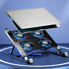 Notebook Base with Cooler Laptop Stand Cooling Pad Silent Gaming Laptop Cooler Fan Portable Cooling Base for Laptop with 2/4 Fan