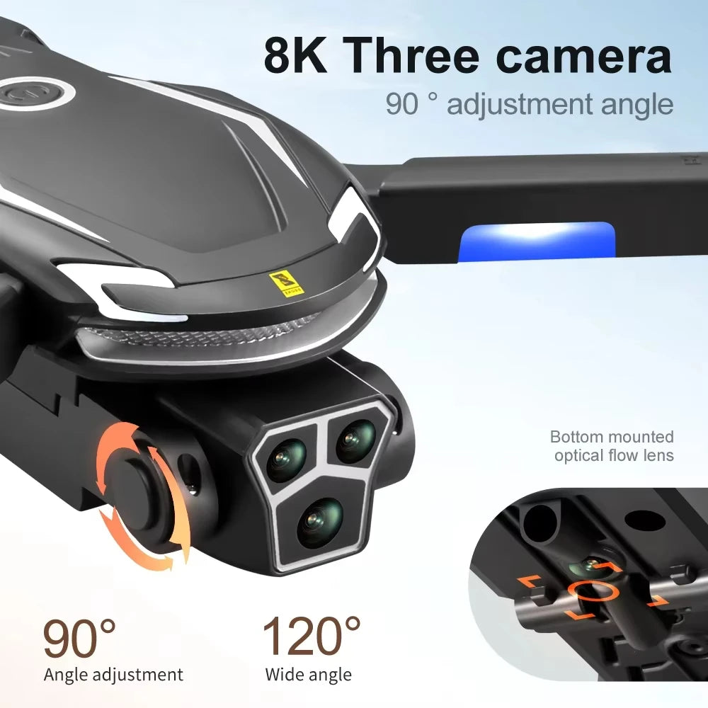 XIAOMI V888 Drone 4K GPS Triple Camera Professional Obstacle Avoidance Optical Flow Positioning Brushless Upgraded Quadcopter RC