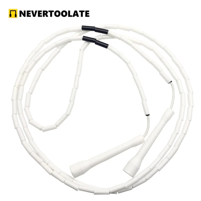 NEVERTOOLATE X ROPE 7mm  hard beads jump skipping rope beaded skip rope Professional competition usage  2.9 meter long handle