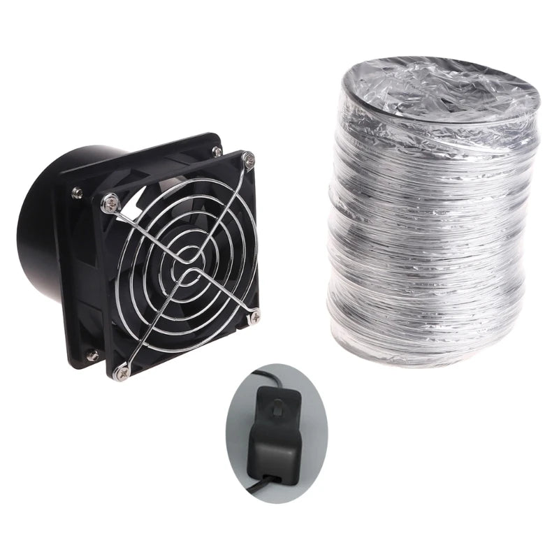 High-Performance Ventilation Fan with Powerful Suction and Plastic Duct Pipe for Effective Smoke and Dust Extraction USB