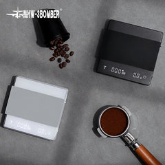 MHW-3BOMBER Digital Kitchen Coffee Scale 2000g/0.1g High Precision Cyclic Rechargeable Electronic Scale Home Barista Accessories