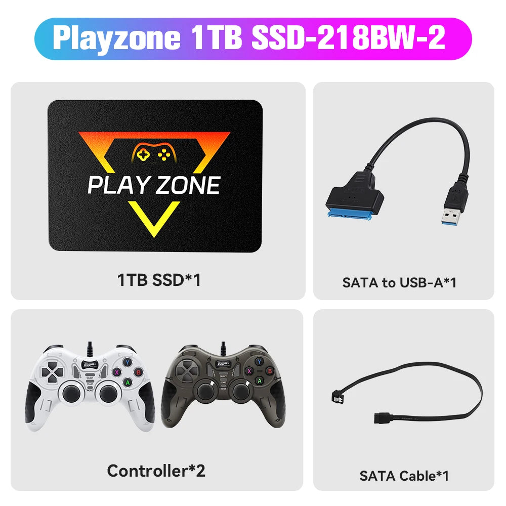 1TB Game SSD&Game Video Consoles With 16000+ Games For PS5/PS4/PS3/Xbox/Xbox one/Switch Plug&Play For WIN PC Launchbox&Playnite