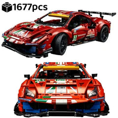 Technical Famous 488 City Road Racing Car Building Blocks 42125 Bricks Super Sports Vehicle Model Boys Assembly Toys Kid Gifts