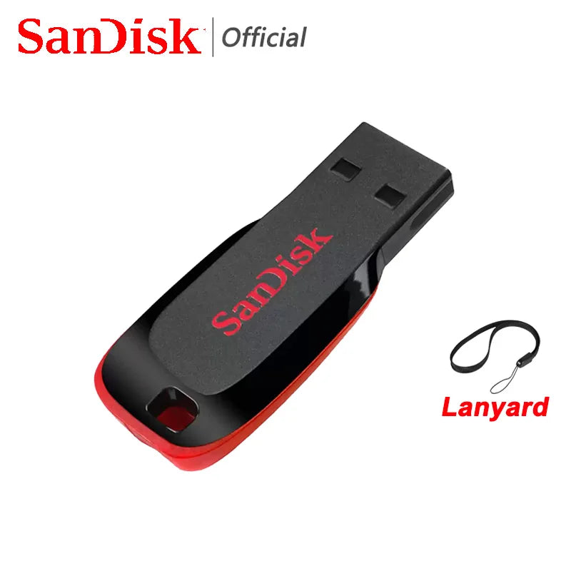 Sandisk Pendrive 128gb 64gb 32gb 16gb Mini USB Flash Drive 32 64 128 16 GB Pen Drive 2.0 USB Stick Disk on Key Memory For Phone