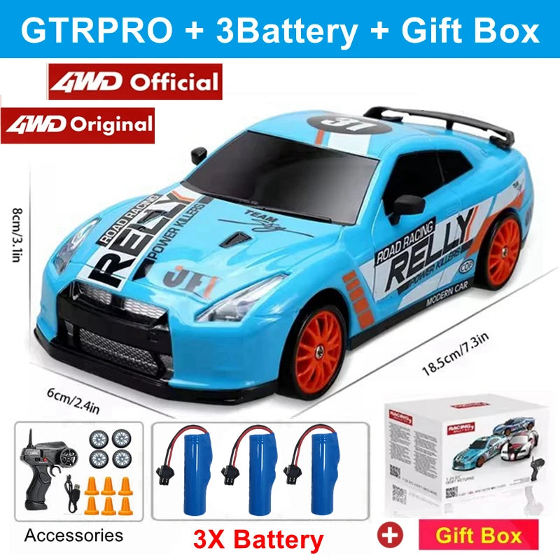 4WD RC Drift Car Remote Control GTRPRO AE86PRO Model 4x4 Racing RTR Radio Truck Vehicle Toy Gift for Boy Girl Children Kid Adult