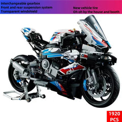 New Motorcycle Building Bocks Simulation Motorcycle Model Decoration Assembly Model Difficult Toy Boy Educational Creature Gifts