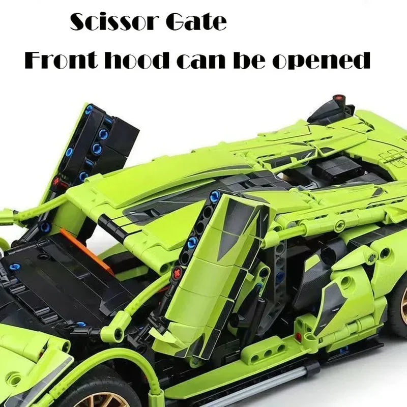 1:14 Technical 1280Pcs Racing Sport Car 42115 Model Building Blocks Mechanical Speed Vehicle Supercar Brick Toys Kid Adult Gifts