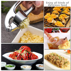 Kitchen Garlic Mincer Crusher Squeezer,Ginger Crusher with Good Grip, Easy to Clean,Garlic Press Rocker Grinder Tools