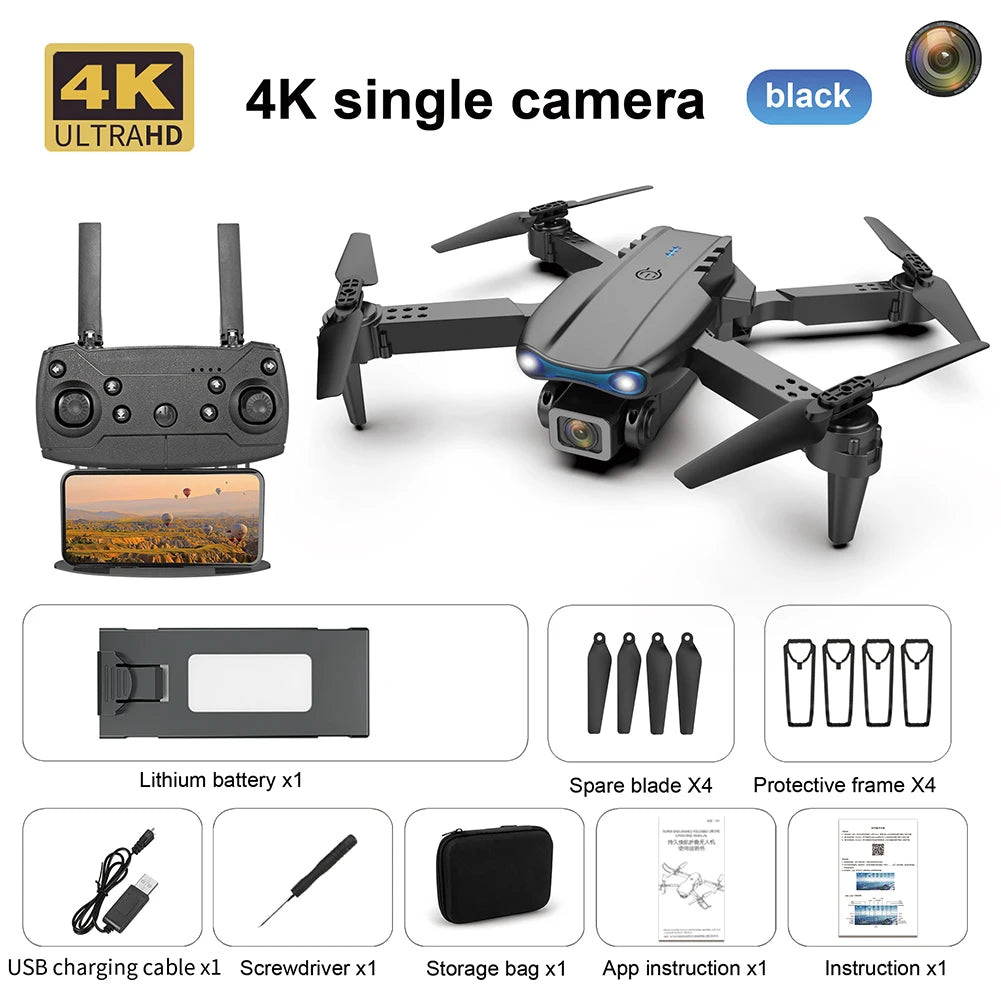 KBDFA K3 E99 Pro Drone Professional Quadcopter Obstacle Avoidance Drones RC Helicopters 4K Dual Camera Dron Remote Control Toys