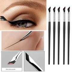 5pcs Blade Eyeliner Brush Upgrade Soft Nylon Ultra Thin Flat Angled Detail Makeup Brush for Flawless Eye Detailing Cosmetic Tool