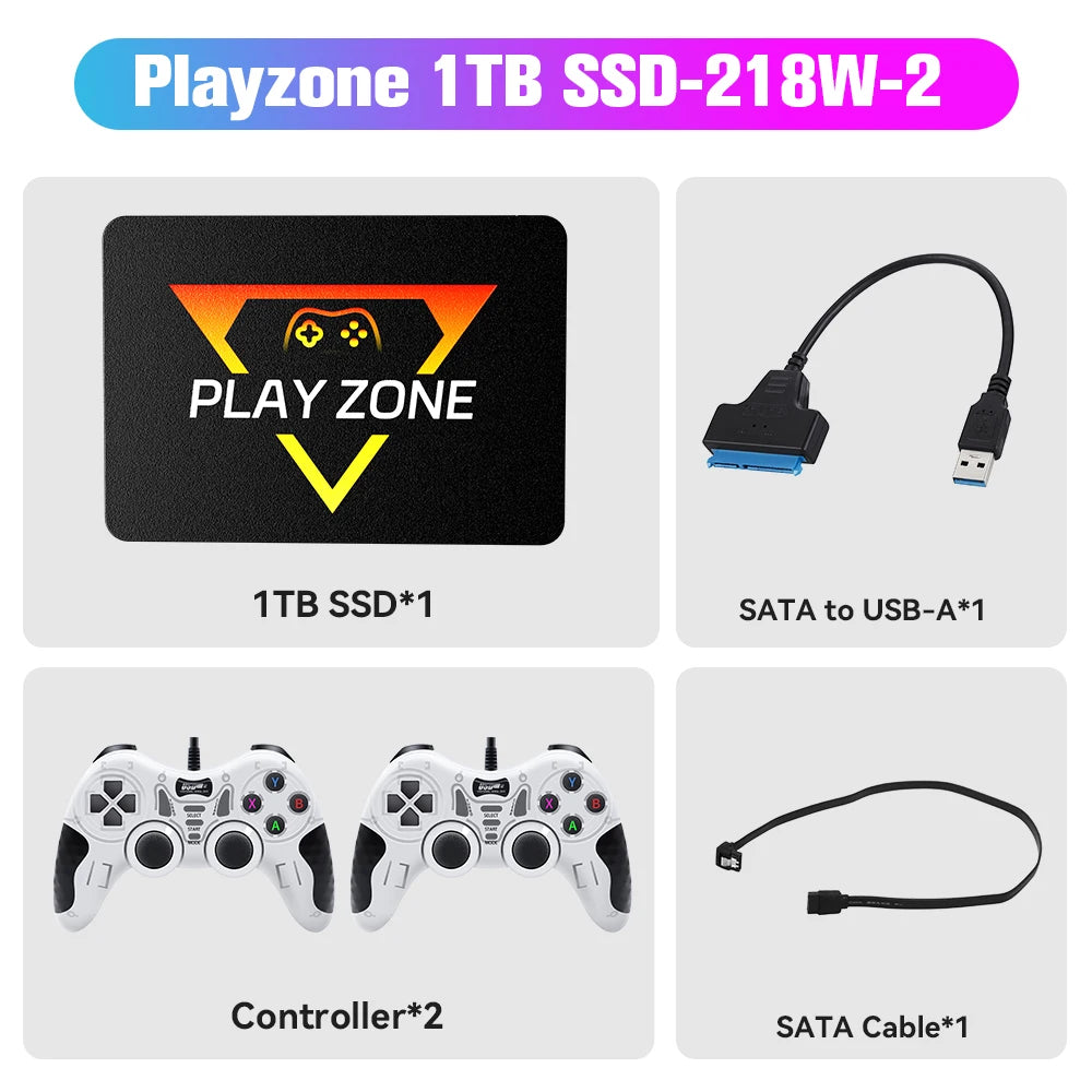 1TB Game SSD&Game Video Consoles With 16000+ Games For PS5/PS4/PS3/Xbox/Xbox one/Switch Plug&Play For WIN PC Launchbox&Playnite