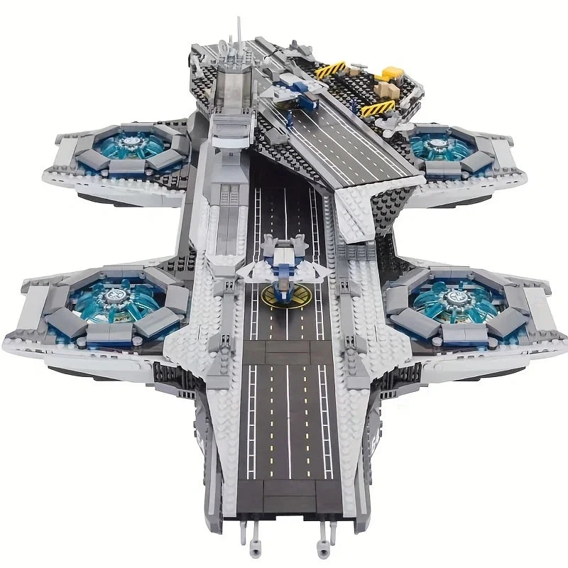 Aircraft carrier spacecraft creative decoration jigsaw puzzle games toy building blocks