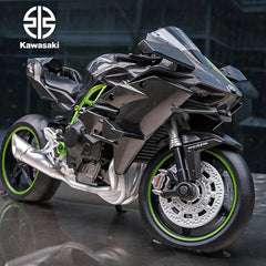 1/12 Kawasaki H2R Ninja Die Cast Motorcycle Model Toy Vehicle Collection Autobike Shork-Absorber Off Road Autocycle Toys Car