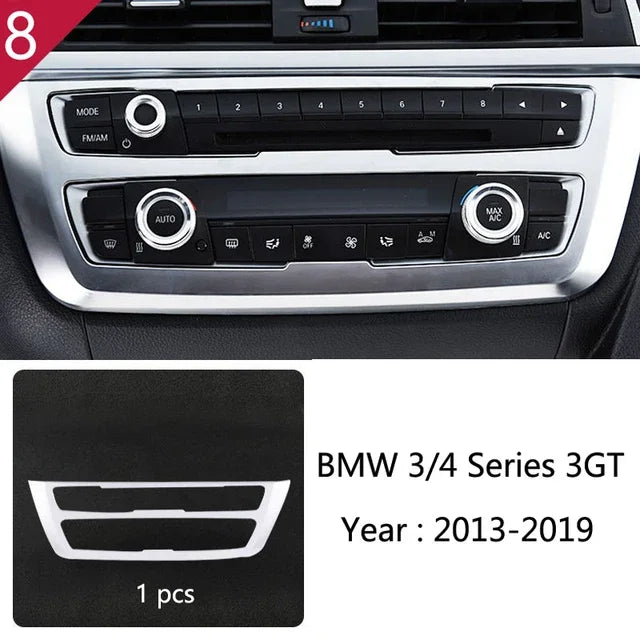 For BMW 3 4 Series F30 F31 F34 F36 Car Styling interior Buttons panel frame Decoration Cover Trim stainless steel Accessories