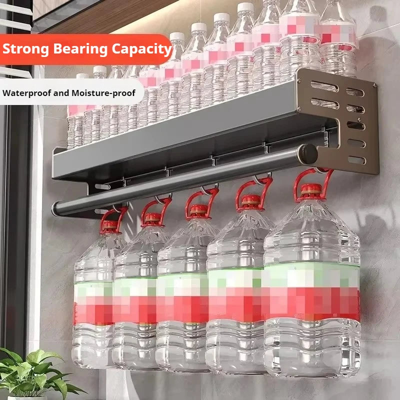 Wall-Mounted Kitchen Spice Storage Rack Condiment Rack Multifunctional Household Utensil Rack Kitchen Hanging Organizers