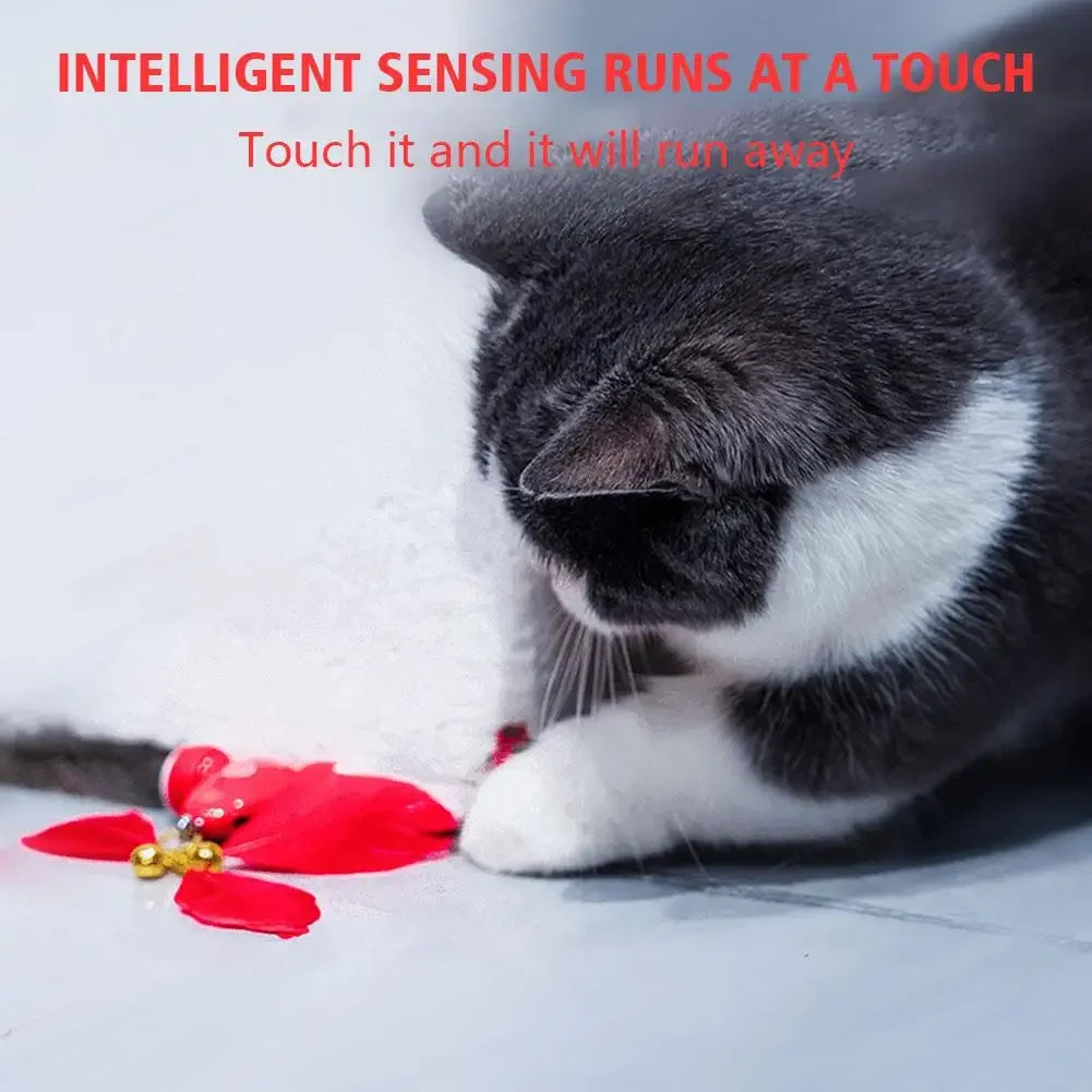 1 Pc Red Kitifish Cat Toy Intelligent Automatic Creative Charging Power Partner Toy Toy Pet Cat Small Best Goldfish USB Tea J8D3