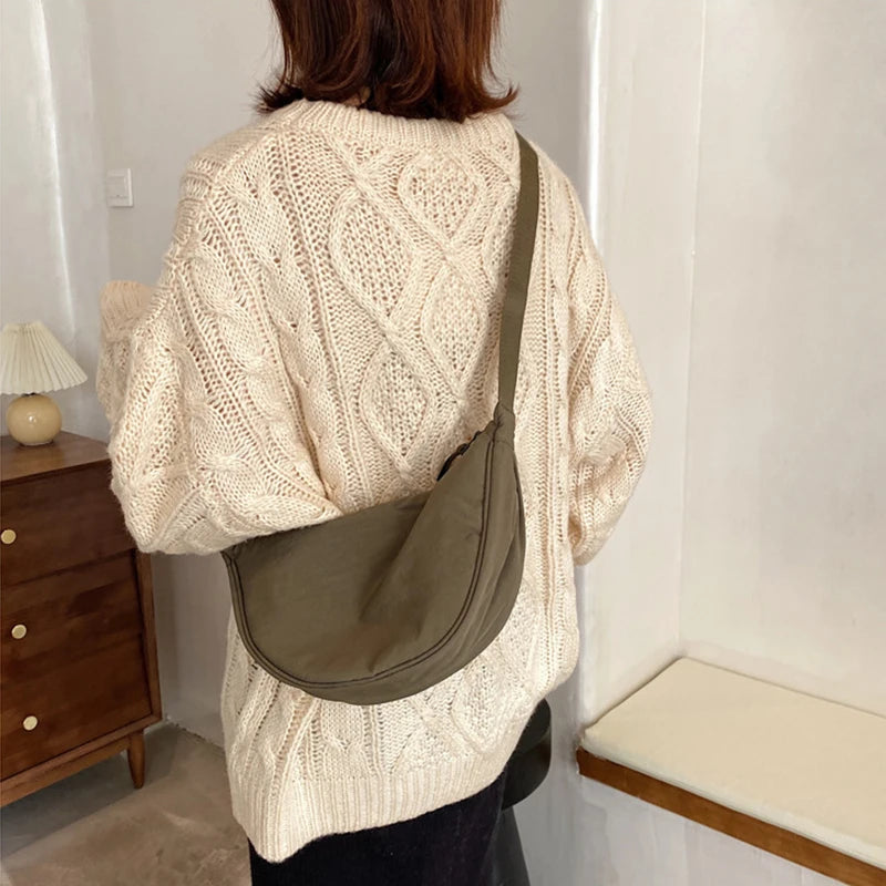 Casual Nylon Hobos Crossbody Bag for Women Designer Shoulder Bags Large Capacity Tote Lady Travel Shopper Bag Female Purses 2024