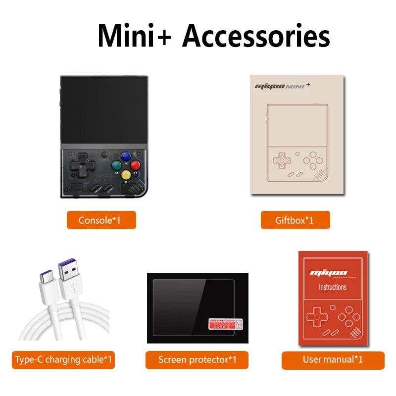 MIYOO Mini Plus Portable Retro Handheld Game Console 3.5-inch IPS HD Screen Children's Gift Linux System Classic Gaming Emulator