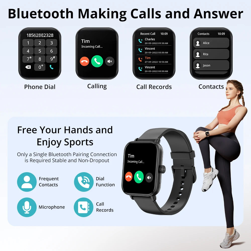 COLMI Voice Calling Smartwatch Men 24H Health Monitor 100+ Sports Modes, Bluetooth Smart Watch Women 1.9 inch Display