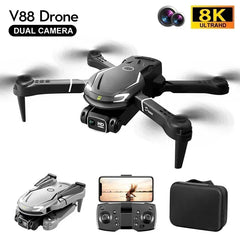 Mini New V88 Drone 8K Professional HD Aerial Photography 5G GPS Remote Control Aircraft HD Dual Camera Quadcopter Toy UAV