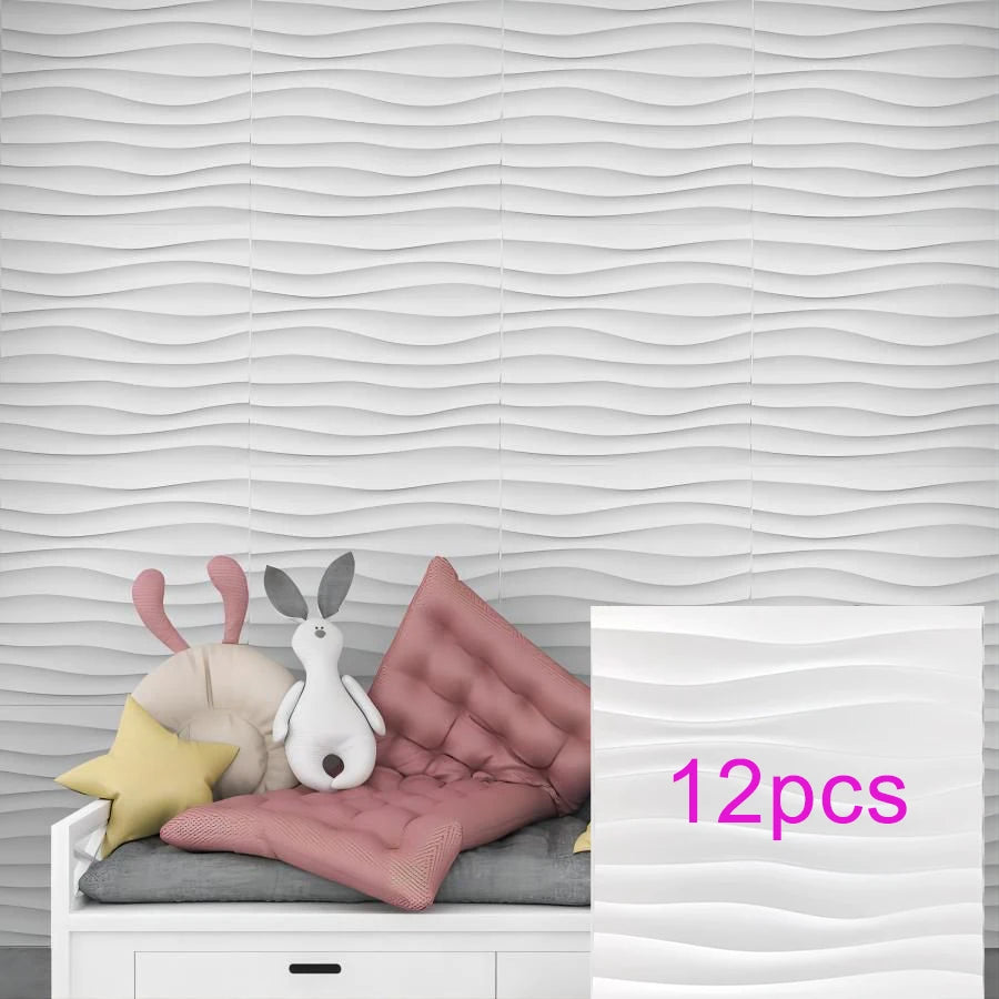 KUUJOJO 3D textured wall panel for indoor wall decoration, suitable for living room, hall, bedroom, hotel, office, send tape