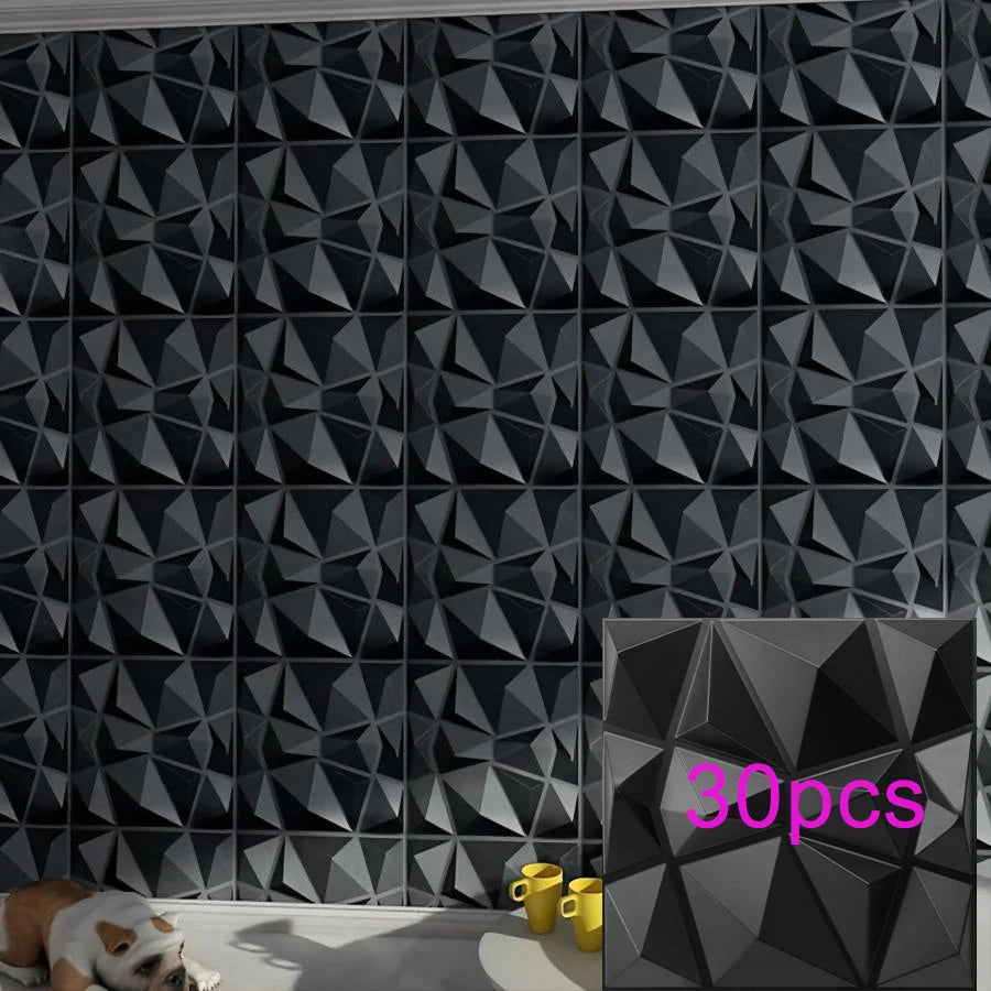 KUUJOJO 3D textured wall panel for indoor wall decoration, suitable for living room, hall, bedroom, hotel, office, send tape