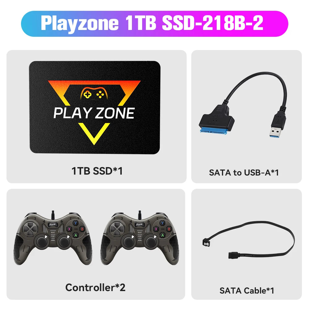 1TB Game SSD&Game Video Consoles With 16000+ Games For PS5/PS4/PS3/Xbox/Xbox one/Switch Plug&Play For WIN PC Launchbox&Playnite