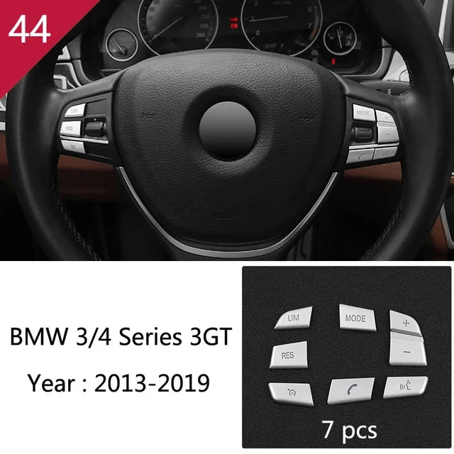 For BMW 3 4 Series F30 F31 F34 F36 Car Styling interior Buttons panel frame Decoration Cover Trim stainless steel Accessories