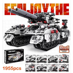 2024 WW2 Military Vehicle Tank 8in1 Airplane Truck Model Building Blocks DIY Bricks Kids Construction Toys Gifts for Boys Adult