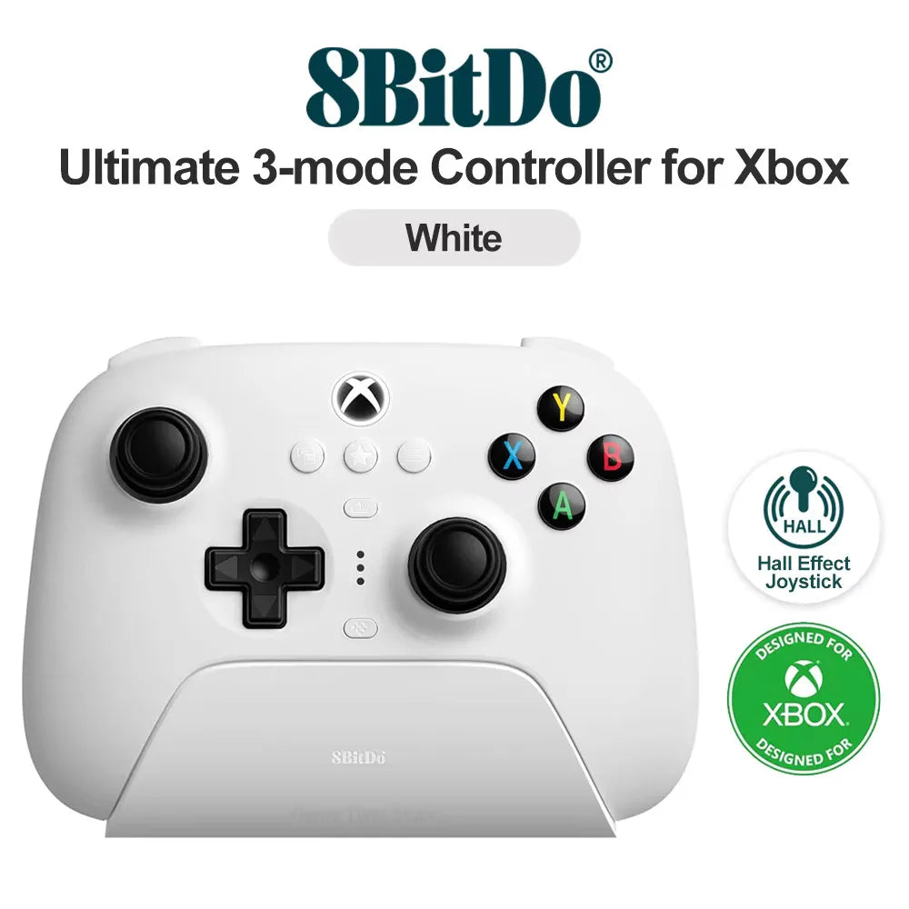 8BitDo Ultimate 3-mode Controller Gamepad with Hall Effect Joysticks for Xbox Series X S, Xbox One, PC Windows 10 11 and Android