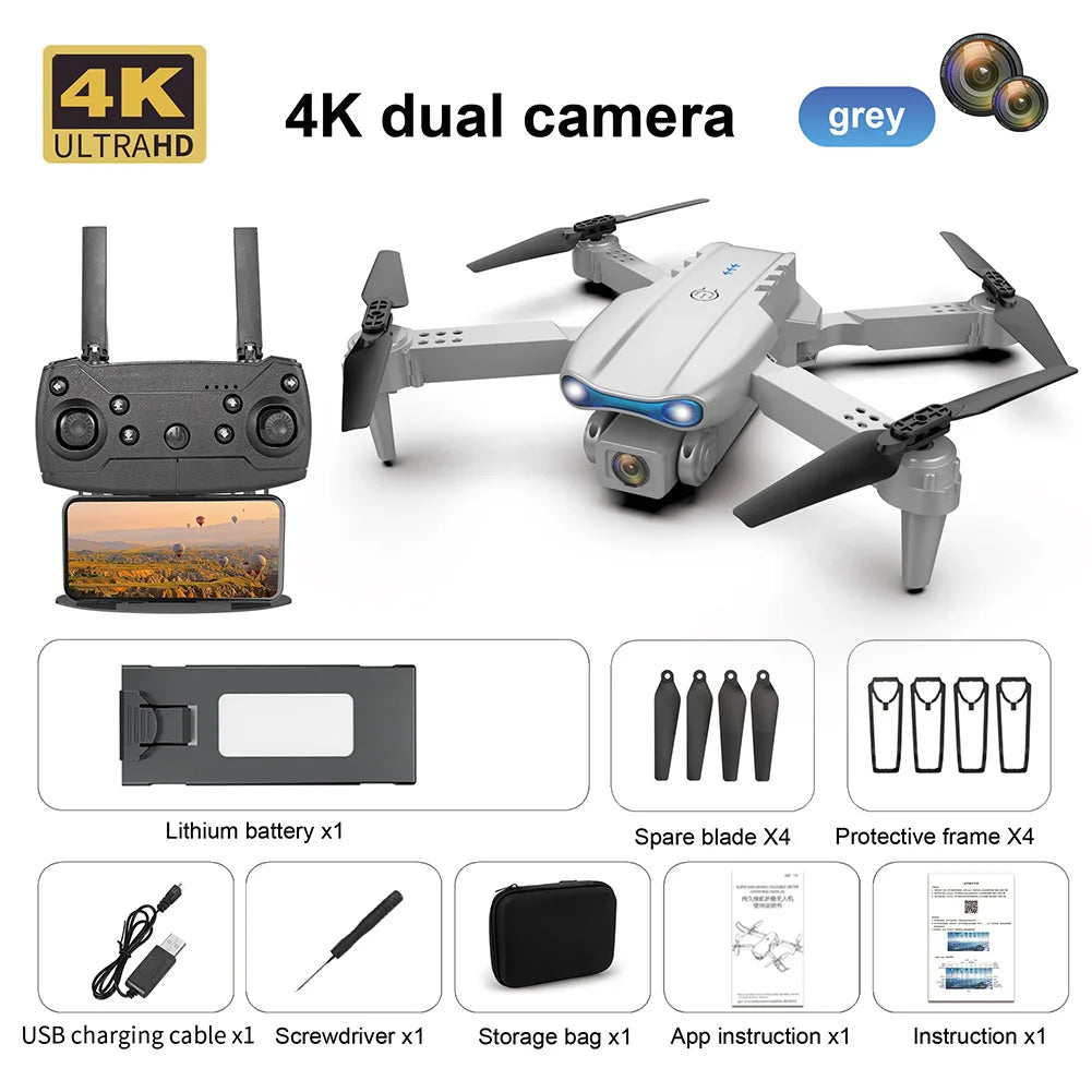 KBDFA K3 E99 Pro Drone Professional Quadcopter Obstacle Avoidance Drones RC Helicopters 4K Dual Camera Dron Remote Control Toys