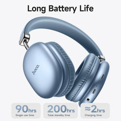 HOCO W35 Max Wireless HiFi Music Headphone 42mm Coil Speaker Candy Color Bluetooth 5.3 Sport Earphone Support AUX/TF Card Mode