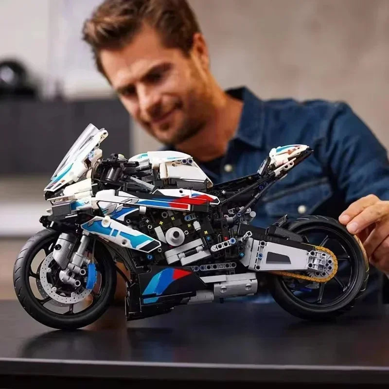 Model Simulation Building Block Motorcycle Assembly Expert Building Block Motorcycle Model Puzzle Building Block Toys Boy Gifts