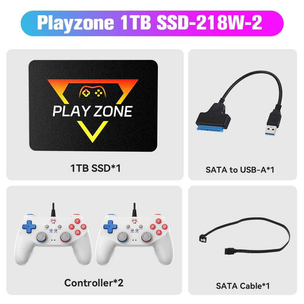 1TB Game SSD&Game Video Consoles With 16000+ Games For PS5/PS4/PS3/Xbox/Xbox one/Switch Plug&Play For WIN PC Launchbox&Playnite