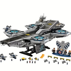 Aircraft carrier spacecraft creative decoration jigsaw puzzle games toy building blocks