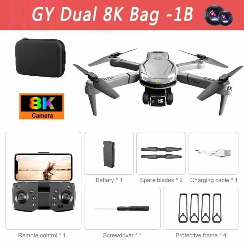 Mini New V88 Drone 8K Professional HD Aerial Photography 5G GPS Remote Control Aircraft HD Dual Camera Quadcopter Toy UAV